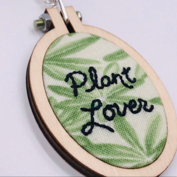 🏷SOLD🏷 Hand Sewn Embroidery Pendant Necklace - Picture 2 of 5